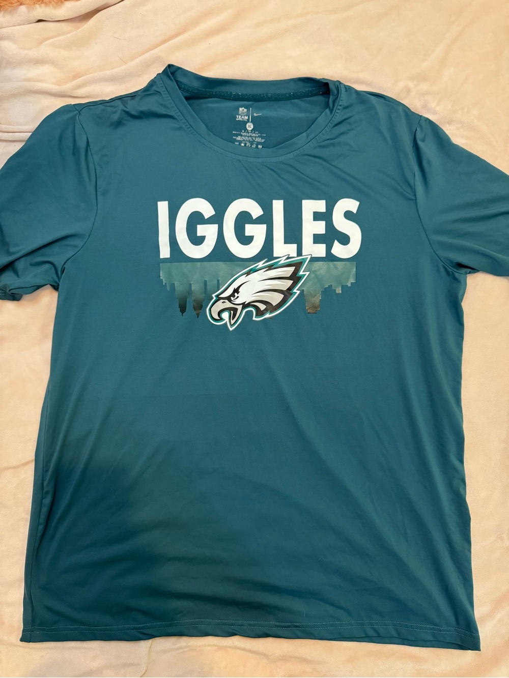 Philadephia Eagles IGGLES Teal Graphic Tee
